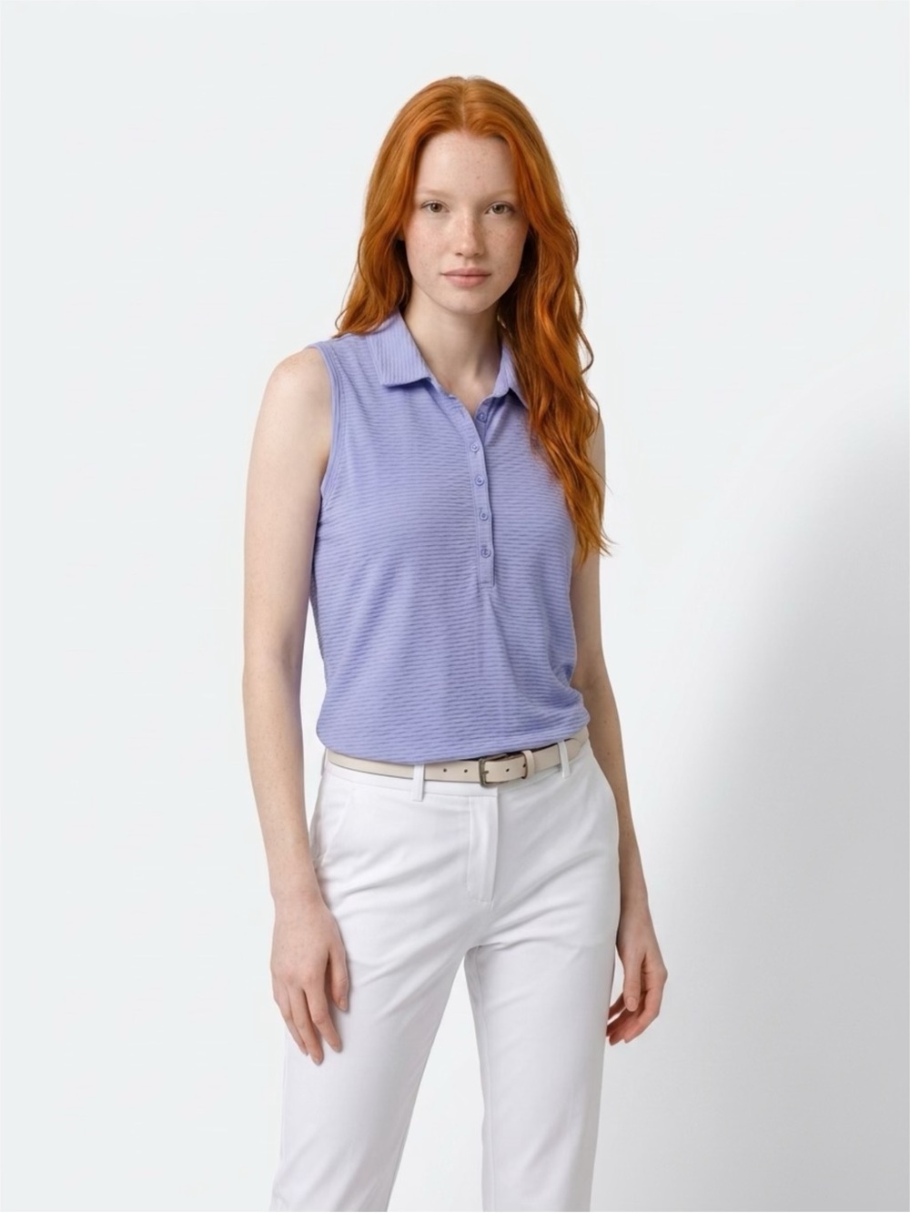 Calia Women's Renew Sleeveless Golf Polo Top Tank Purple Lavender Stretch Large